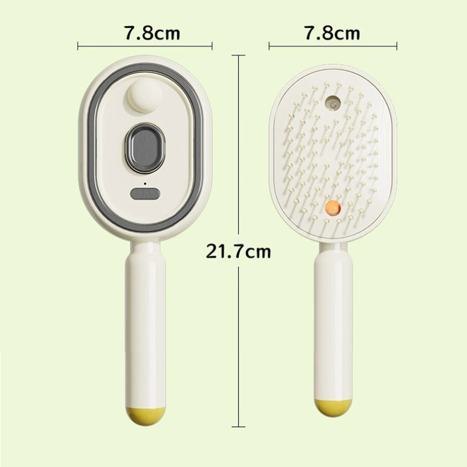 3-in-1 Elektrische Massagehaarborstel met Spray, Rood Licht en Zelfreiniging